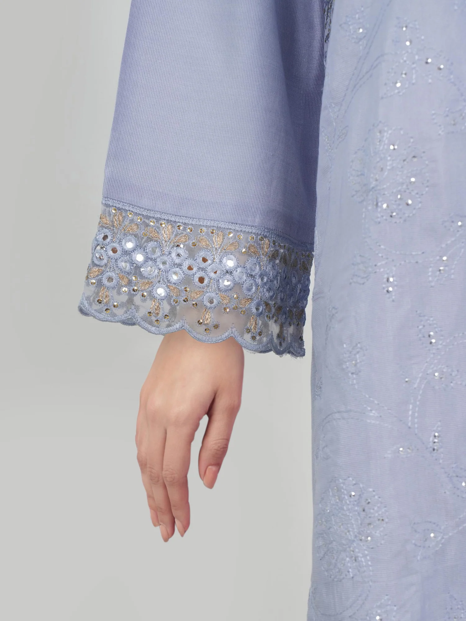 2 Piece Cotton Net Suit- Embroidered (Pret)