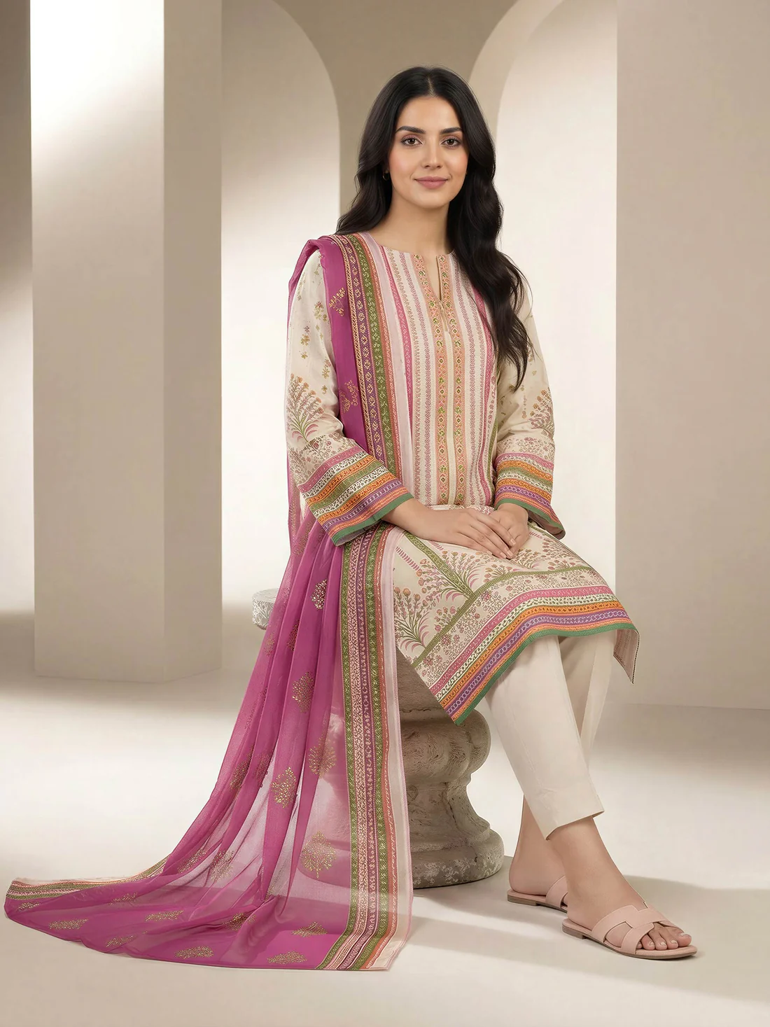 3 Piece Lawn Suit (Unstitched)
